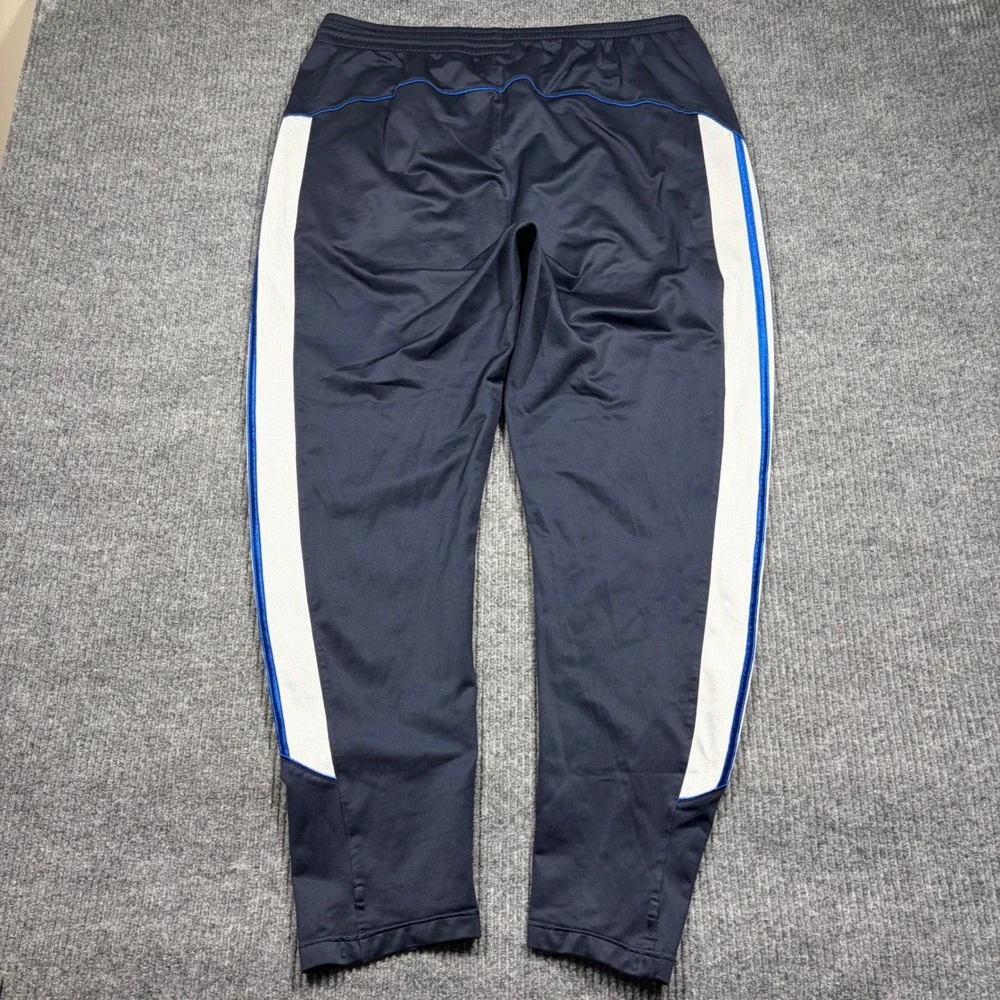 Adidas Sweatpants Men's XL Navy Side Stripe Athletic Track Performance AZ8001